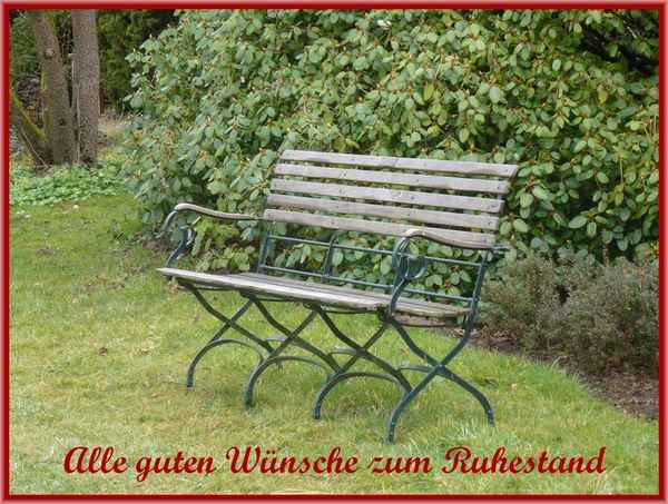 Gute Wünsche zum Ruhestand