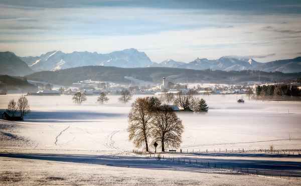 Alpenvorland im Winterkleid