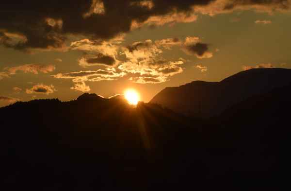 Bergsonnenuntergangsdrama