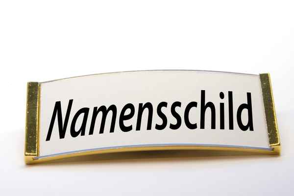 Namensschild Kleidungsschild