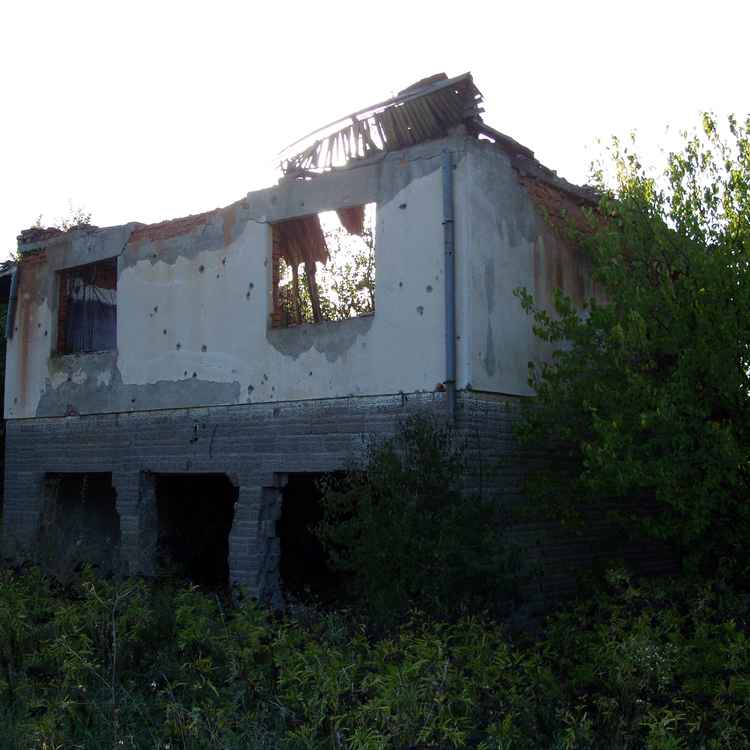 Zerstörtes Haus in Kroatien1