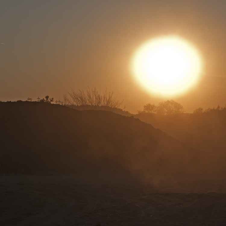 Sonnenuntergang in der Sandgrube