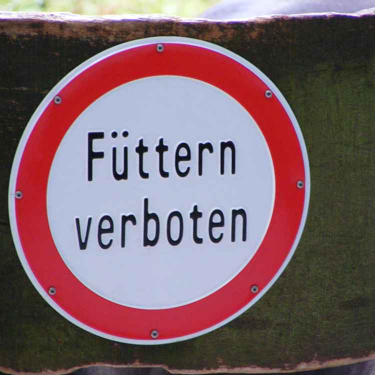 Füttern verboten