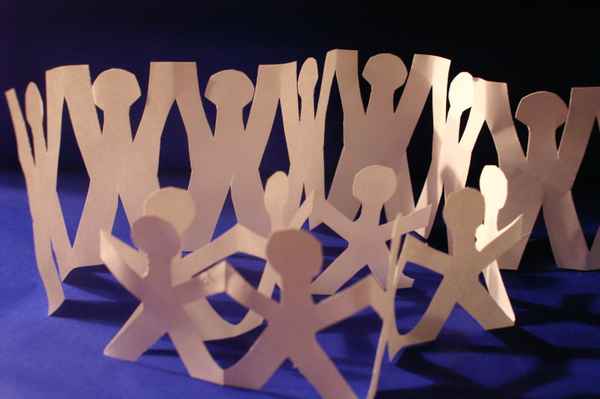 Papierkette - klein und groß