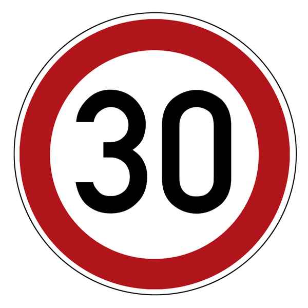 Geschwindigkeitsbegrenzung, Höchstgeschwindigkeit, Verbotsschild