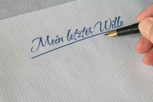 Letzter Wille (mit Hand)