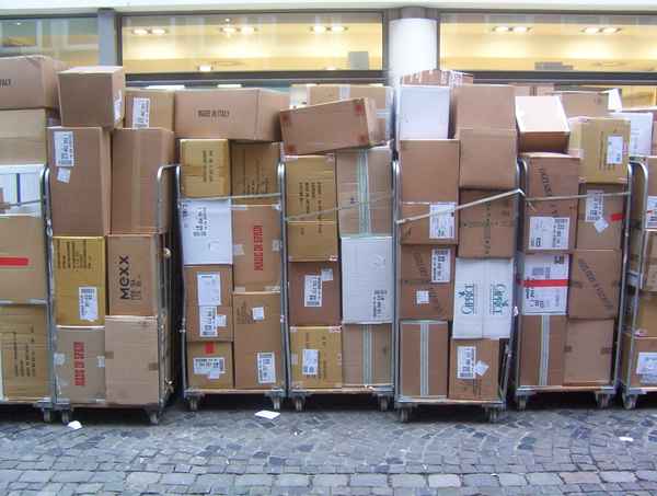 Die Kartons sind gepackt