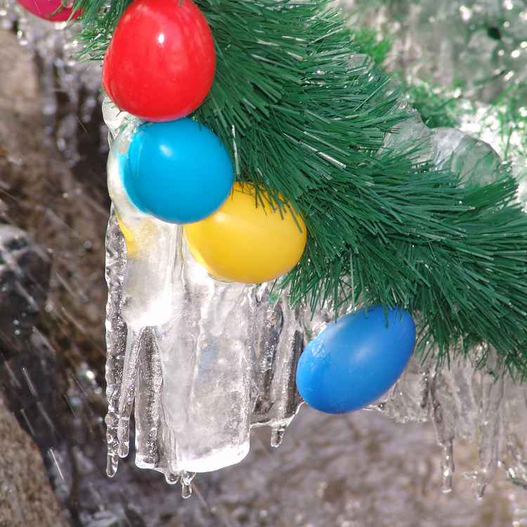 Detail eines Osterbrunnens