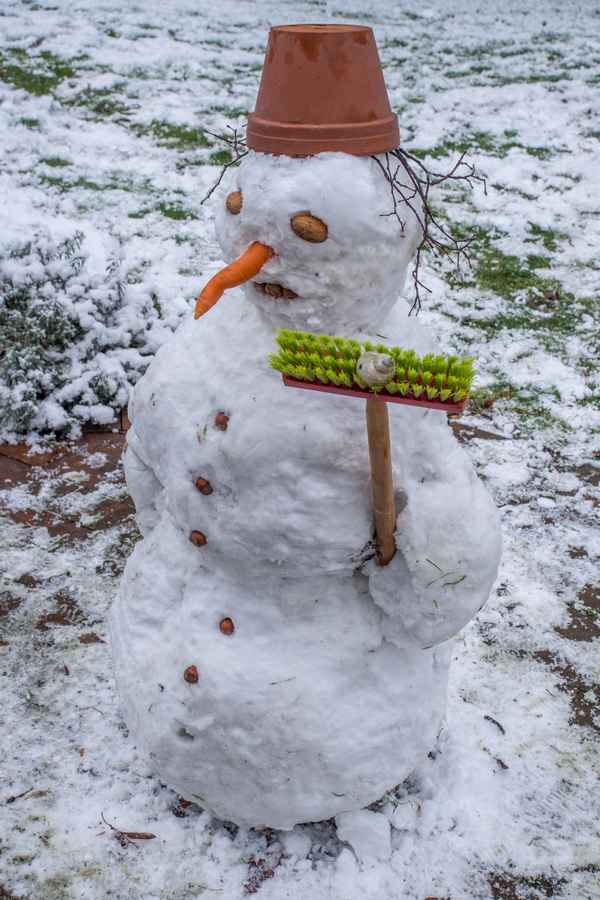 Schneemann/-frau - mühsam zusammengekratzt