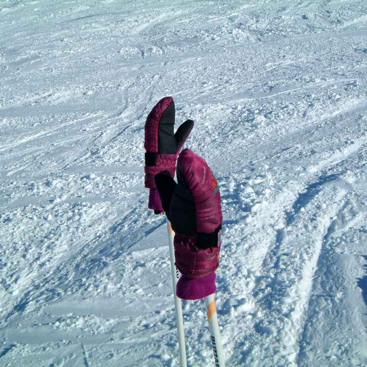 Handschuhe im Schnee