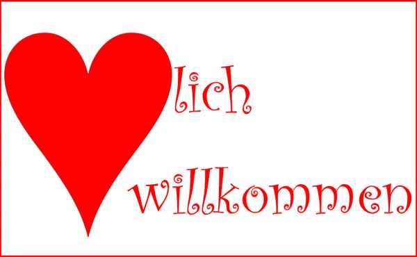 Herzlich willkommen mit Herz