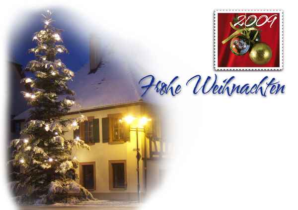 Frohe Weihnachten mit Briefmarke