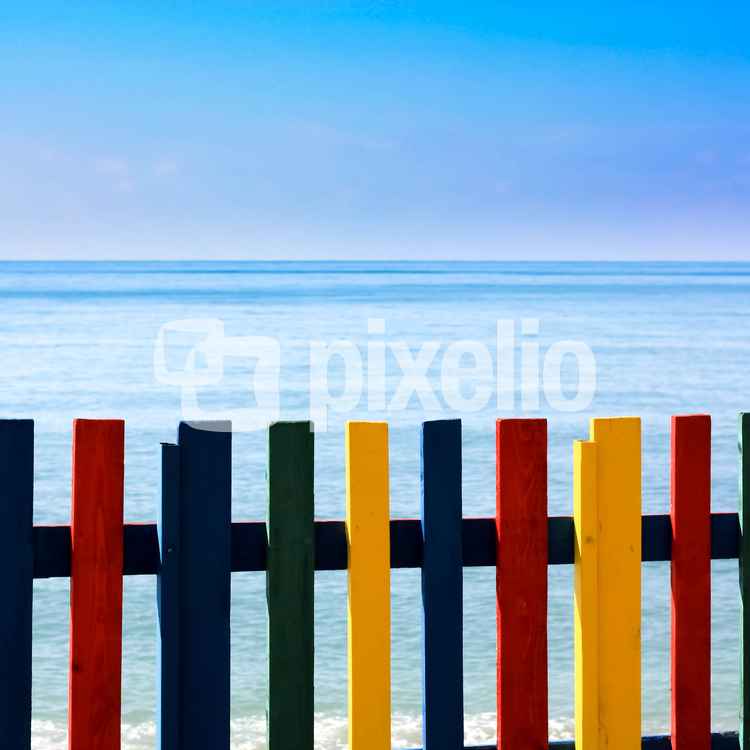 Lattenzaun am Strand