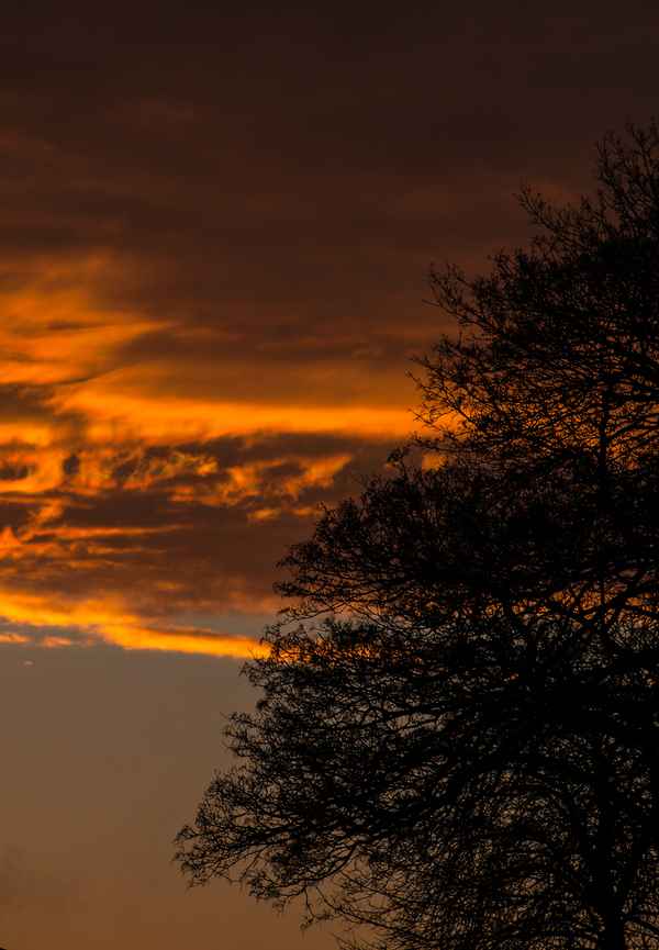 Romantischer Abendhimmel