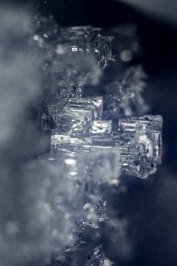 Makroaufnahme Eiskristallen