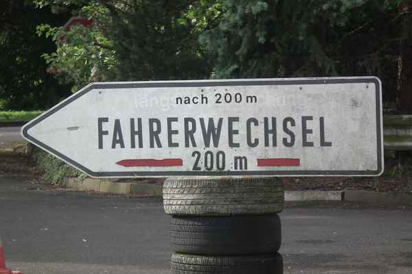 Schild - Fahrerwechsel