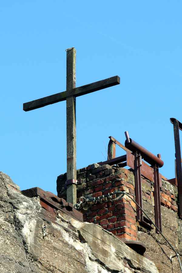 Das Gipfelkreuz im Kletterbereich Landschaftspark Duisburg Nord