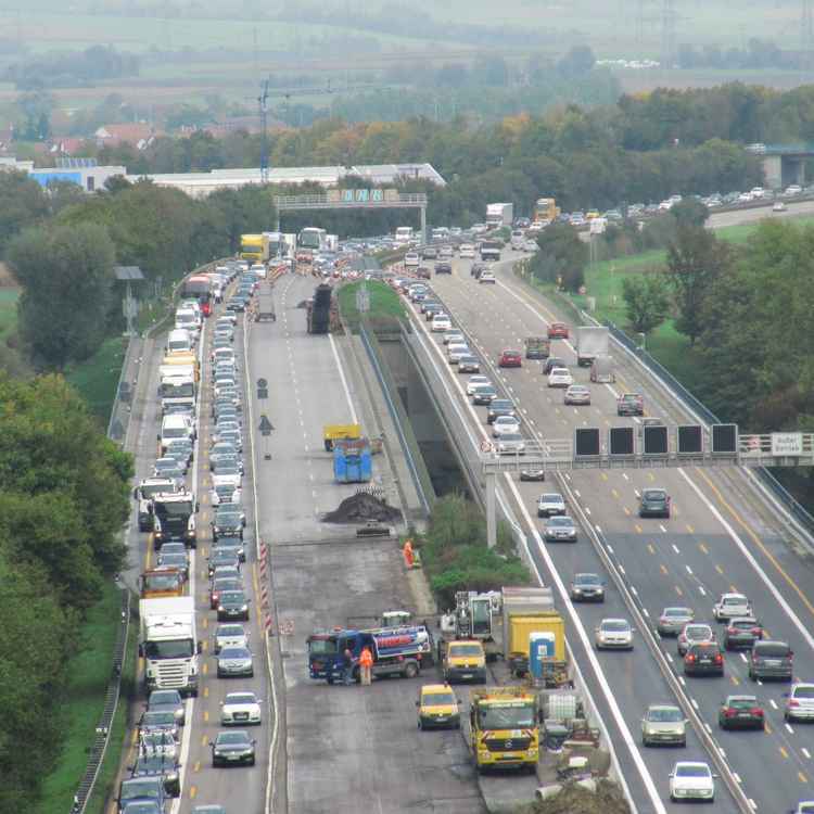 Autobahnbaustelle