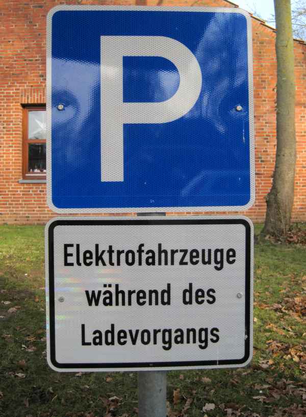 Parkplatz für Elektrofahrzeuge