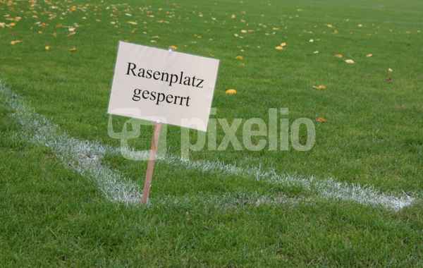 Rasenplatz gesperrt
