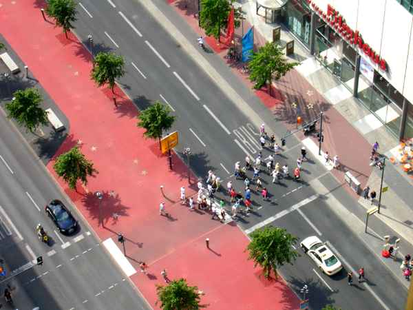 Fußgänger von oben