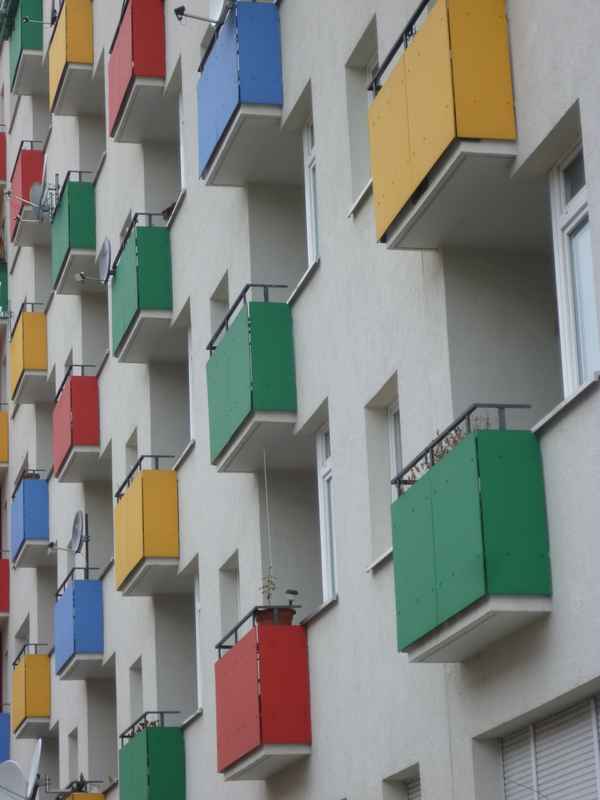 Bunte Balkons