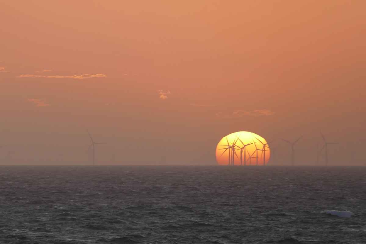 Sonnenuntergang auf hoher See