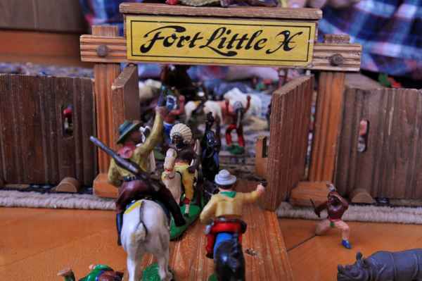 Spielzeug-Indianerstadt