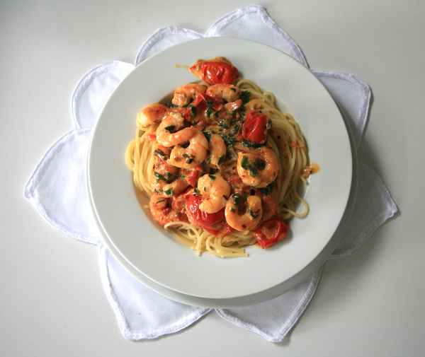 Spaghetti mit Gambas