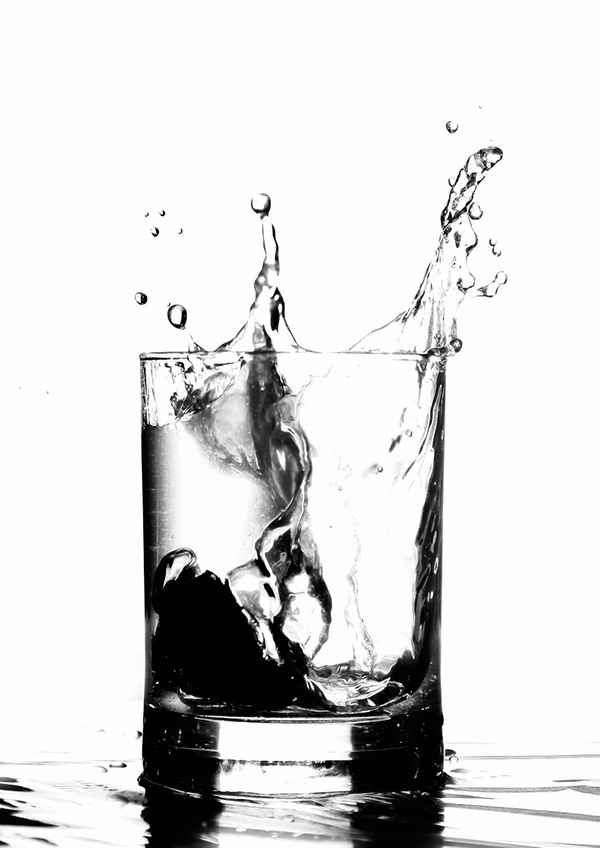 splash im glas