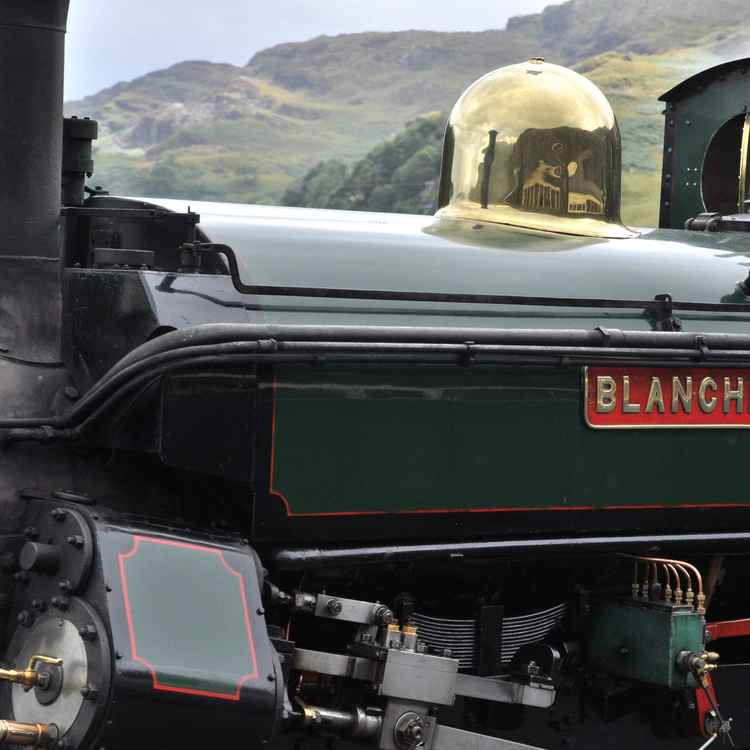 Alte Dampflokomotive nach  Blaneau Ffestiniog, Wales