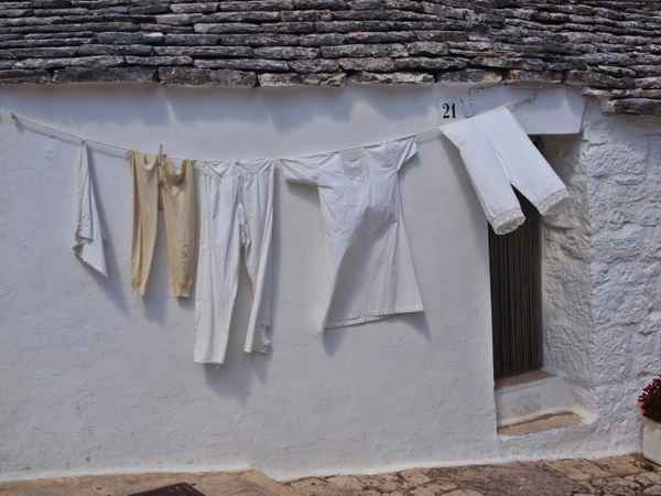 Wäschet rocknen in Alberobello