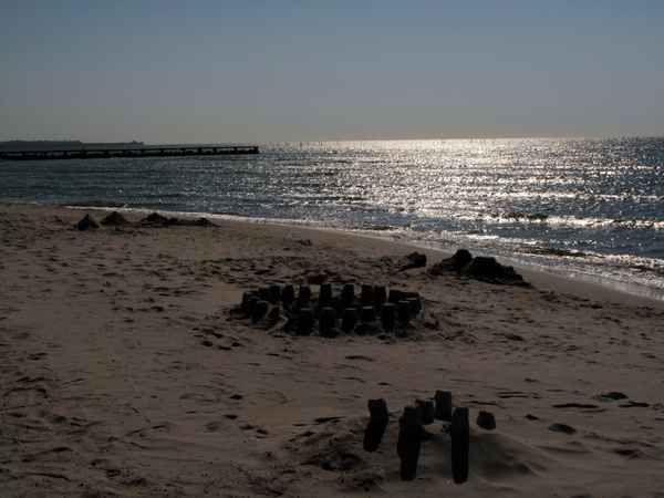 Es wird Abend am Strand