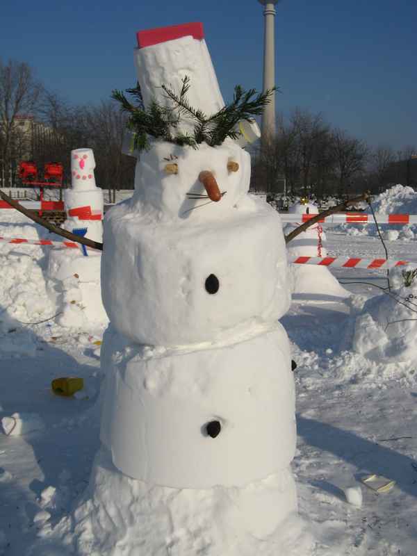 Schneemänner und Schneefrauen