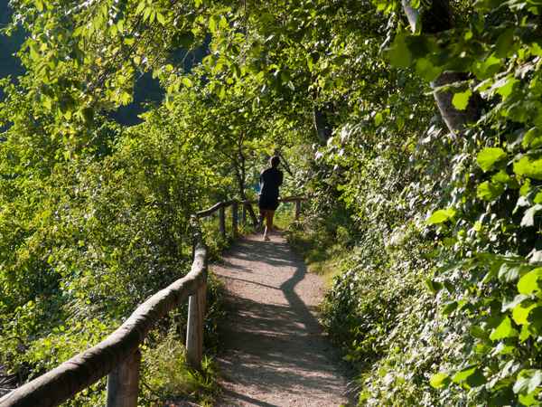 Joggen am Ufer des Wolfgangsees