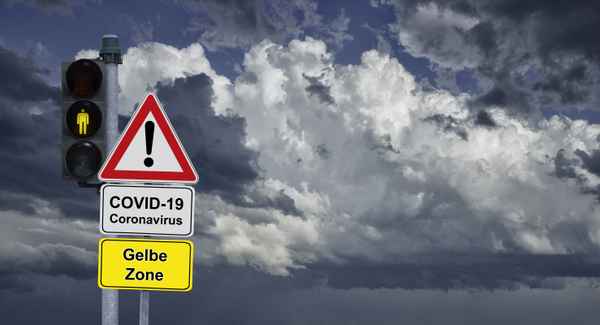 Corona-Ampel – gelbe Zone