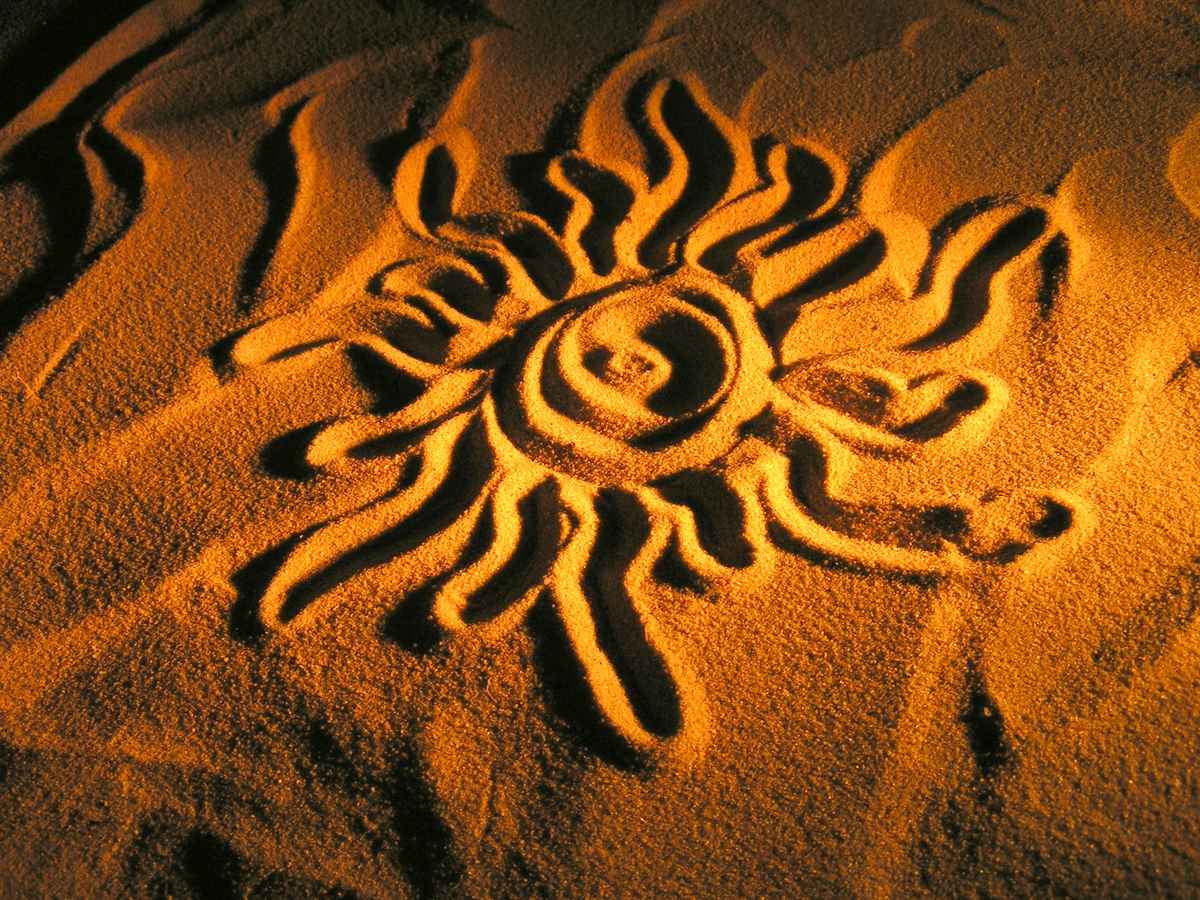 Sandbild Sonne