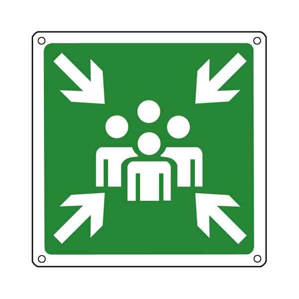 Rettungsschild: Sammelstelle!