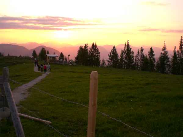 Sonnenuntergang in Tirol