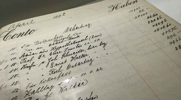 Penible Buchhaltung von früher 2