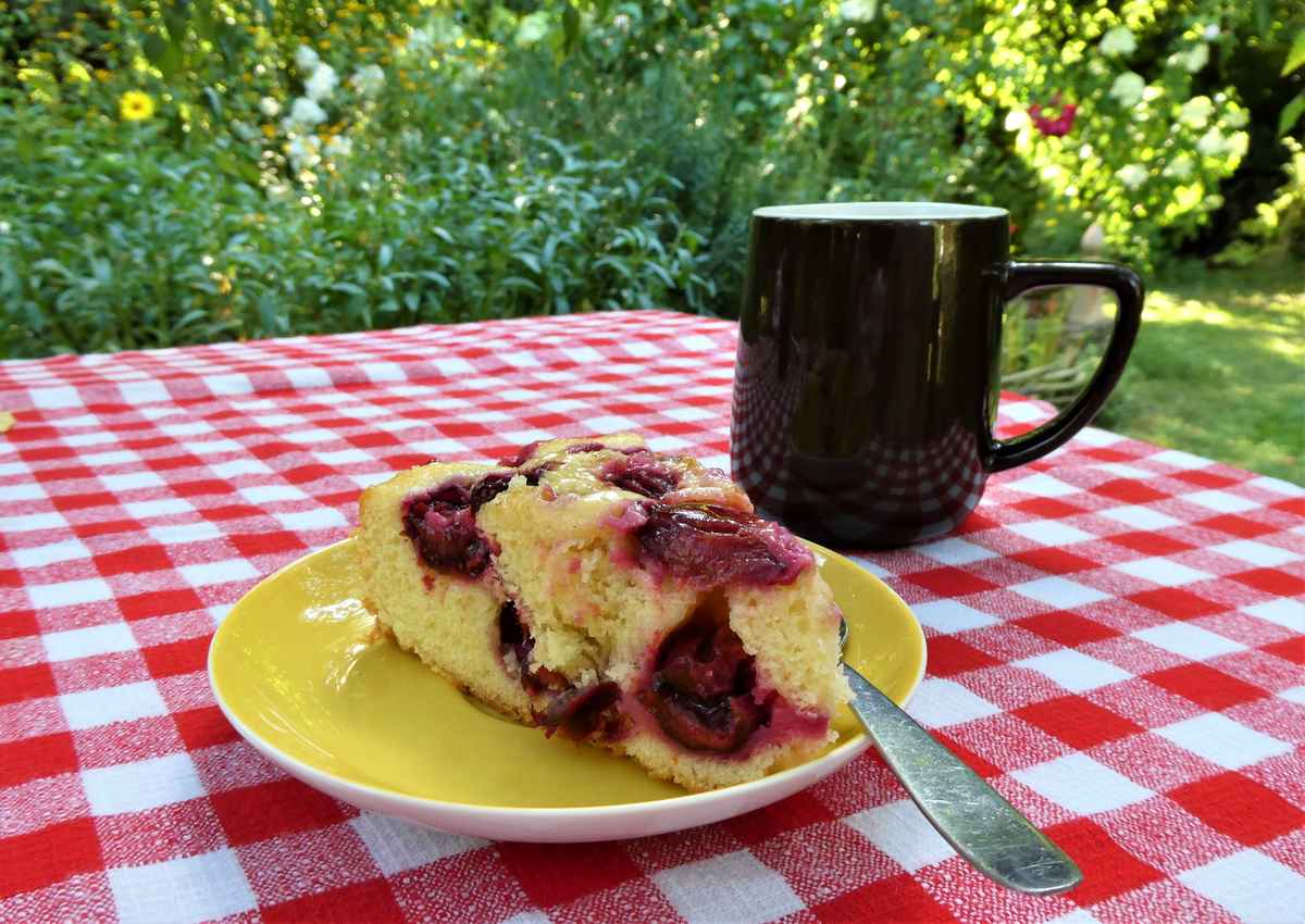 Kaffee und Kuchen im Garten