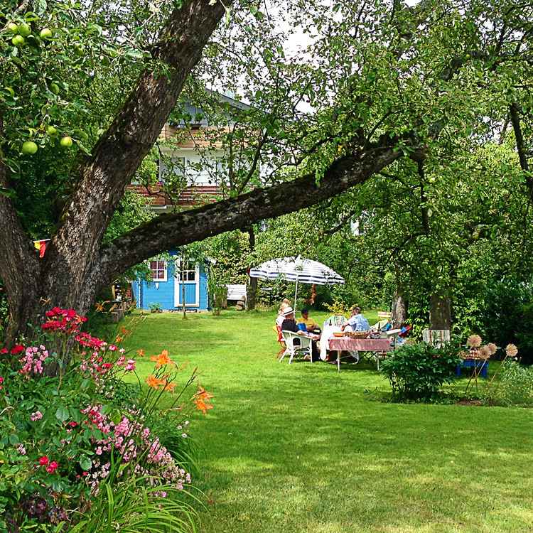 Garten-Idylle im Sommer