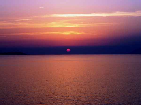 als die Sonne im Meer versank