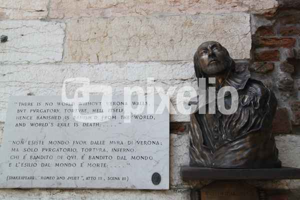 Shakespeare-Büste in Verona
