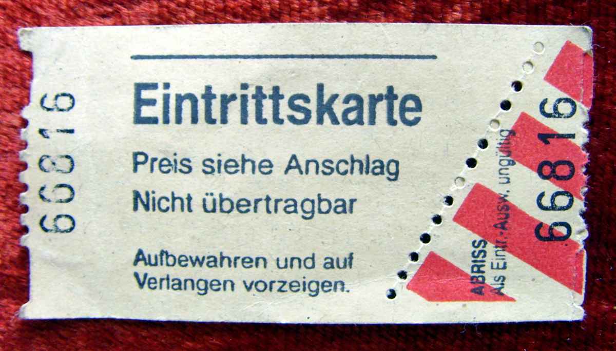 Eintrittskarte