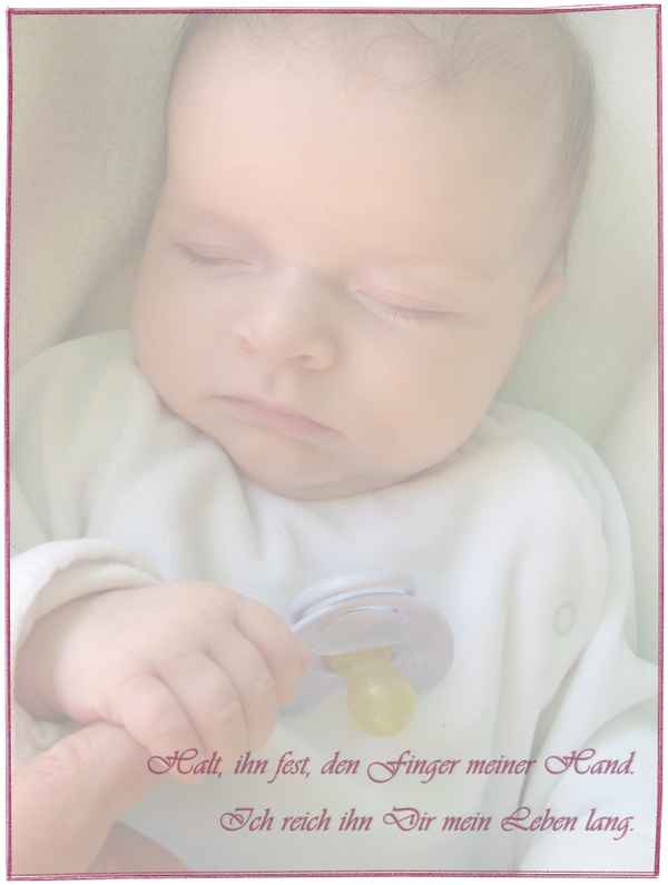 Auch ein Finger kann trösten