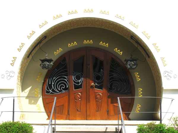 Tür des großen Glückerthauses (Mathildenhöhe Darmstadt)