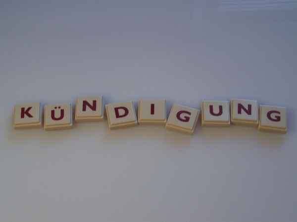 Wortbild Kündigung