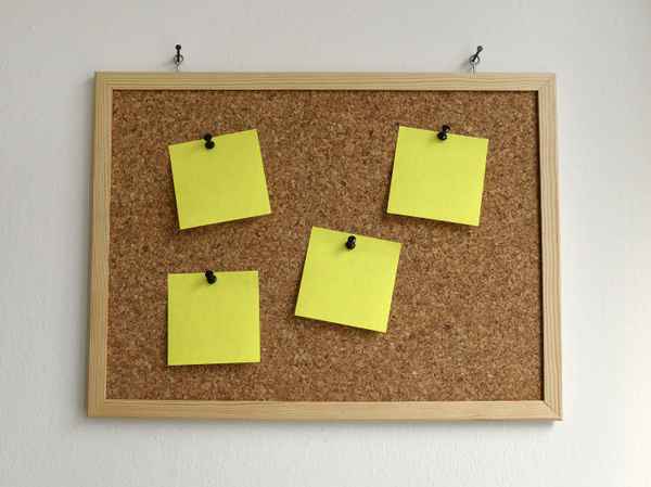Pinnwand &#8211; mit Post-It&#8217;s, zum Beschriften