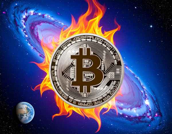 Bitcoin Feuer und Flamme